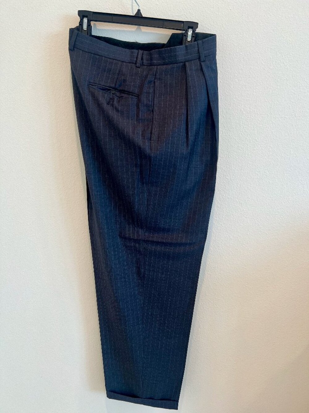 Joseph Abboud Nordstrom 52L Charcoal Pinstripe Wool Suit 46x32 - Picture 5 of 5